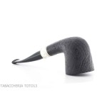 Pipe Brave Heart forme Dublin semi-courbe noire sablée - Pipe Pour le Tabac - Racine naturelle
