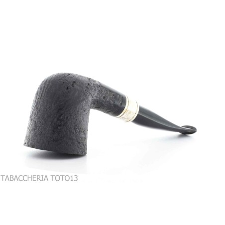 Pipe Brave Heart forme Dublin semi-courbe noire sablée - Pipe Pour le Tabac - Racine naturelle