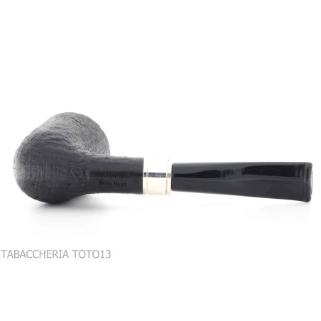 Pipe Brave Heart forme Dublin semi-courbe noire sablée - Pipe Pour le Tabac - Racine naturelle