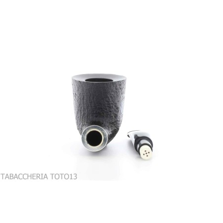 Pipe Brave Heart forme Dublin semi-courbe noire sablée - Pipe Pour le Tabac - Racine naturelle