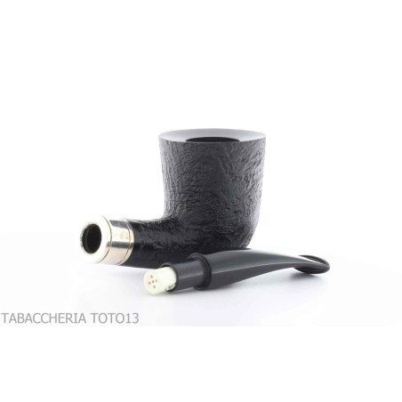 Pipe Brave Heart forme Dublin semi-courbe noire sablée - Pipe Pour le Tabac - Racine naturelle