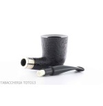 Pipe Brave Heart forme Dublin semi-courbe noire sablée - Pipe Pour le Tabac - Racine naturelle
