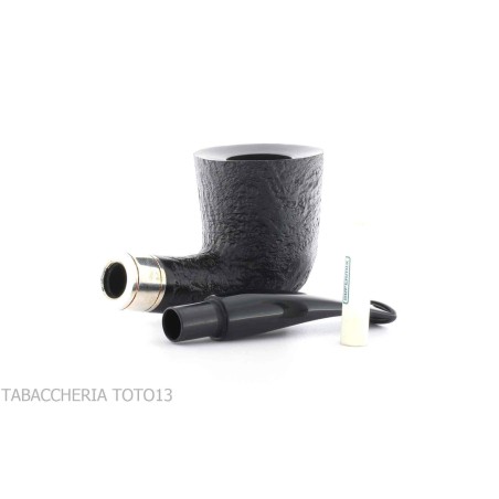 Pipe Brave Heart forme Dublin semi-courbe noire sablée - Pipe Pour le Tabac - Racine naturelle