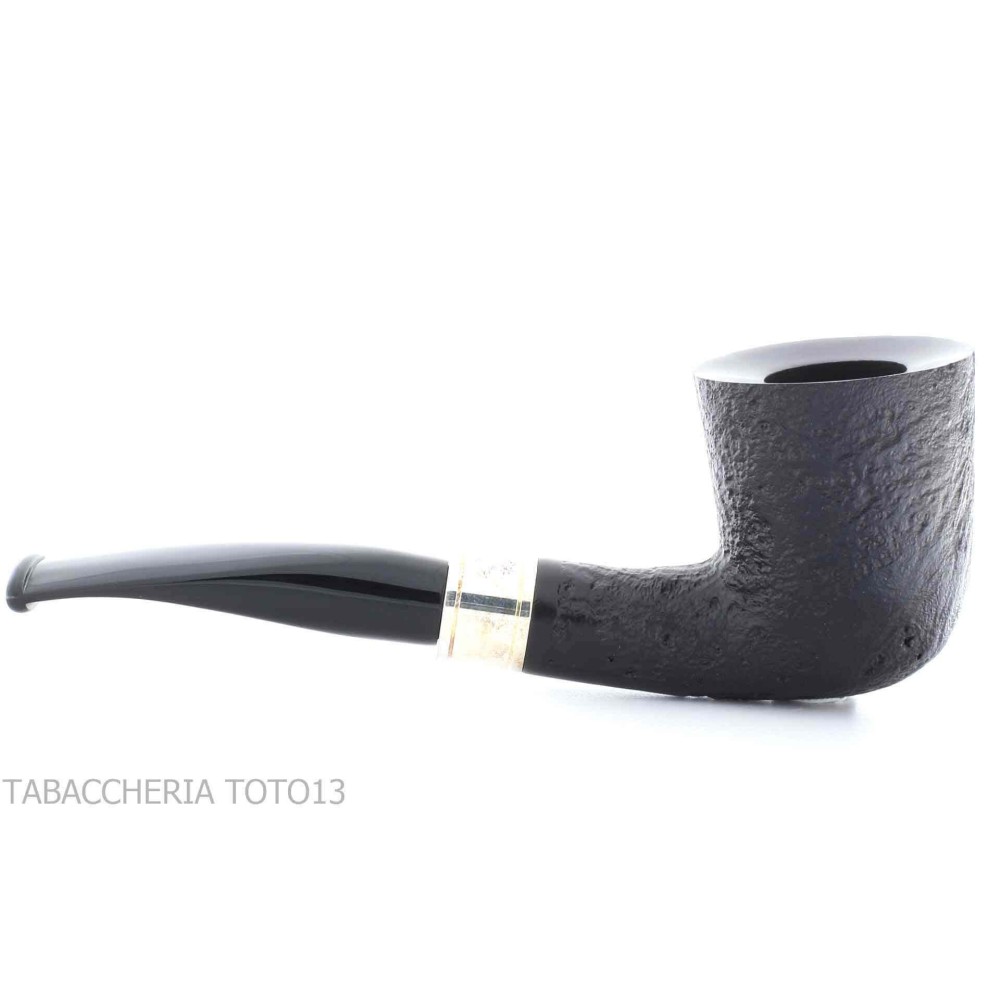 Pipe Brave Heart forme Dublin semi-courbe noire sablée - Pipe Pour le Tabac - Racine naturelle