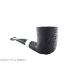 Pipe Brave Heart forme Dublin semi-courbe noire sablée - Pipe Pour le Tabac - Racine naturelle