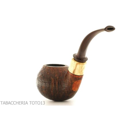 Gabriele Pipemaker forma bent apple radica sabbiata linea Tartaruga - Pipe