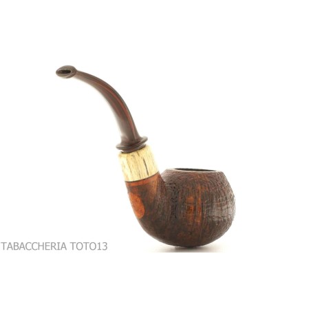 Gabriele Pipemaker forma bent apple radica sabbiata linea Tartaruga - Pipe