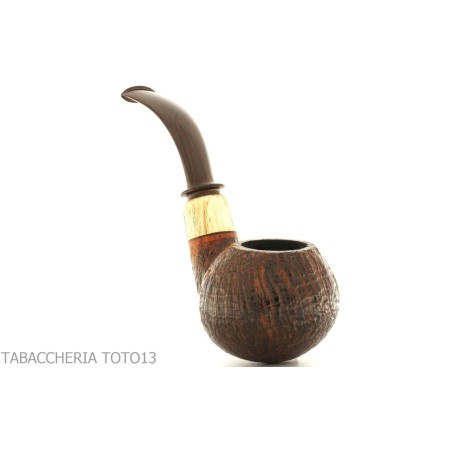 Gabriele Pipemaker forma bent apple radica sabbiata linea Tartaruga - Pipe