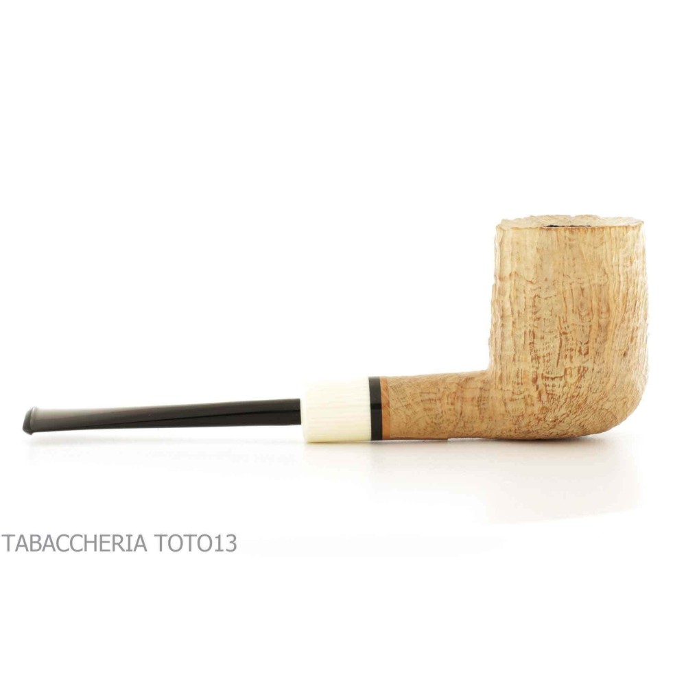 F. Ganci pipe à tabac forme de billard droite finition sablée - Pipe Pour le Tabac - Racine naturelle