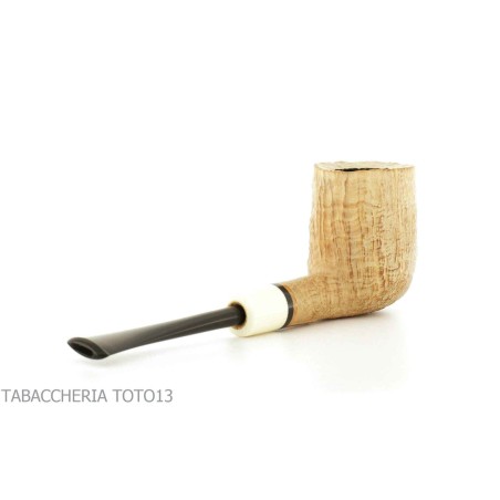 F. Ganci pipe à tabac forme de billard droite finition sablée - Pipe Pour le Tabac - Racine naturelle