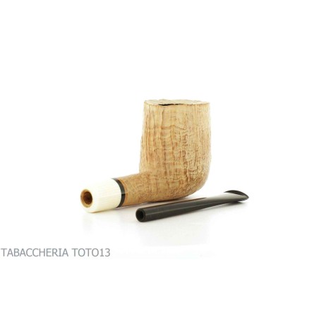 F. Ganci pipe à tabac forme de billard droite finition sablée - Pipe Pour le Tabac - Racine naturelle