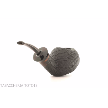 Pipe F. Ganci Bent Apple sandblasted finish - Tobacco Pipes - Natural root