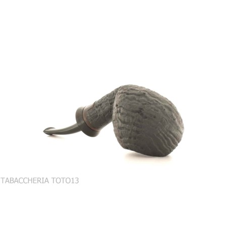 Pipe F. Ganci Bent Apple sandblasted finish - Tobacco Pipes - Natural root