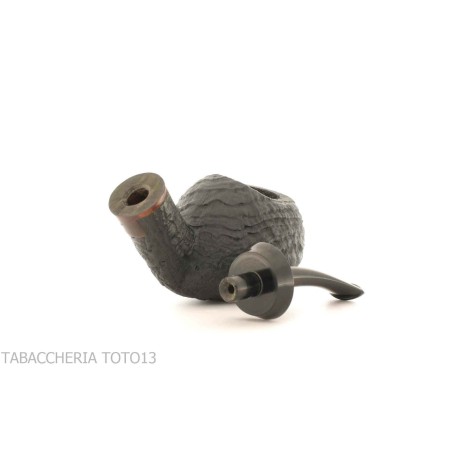 Pipe F. Ganci Bent Apple sandblasted finish - Tobacco Pipes - Natural root