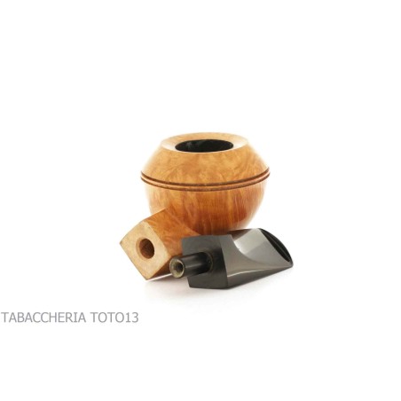Pipe F. Ganci forme Bulldog court - Pipe Pour le Tabac - Racine naturelle