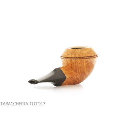 Pipe F. Ganci forme Bulldog court - Pipe Pour le Tabac - Racine naturelle