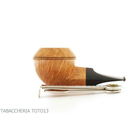 Pipe F. Ganci forme Bulldog court - Pipe Pour le Tabac - Racine naturelle