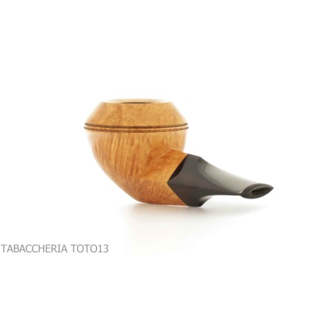 Pipe F. Ganci forme Bulldog court - Pipe Pour le Tabac - Racine naturelle