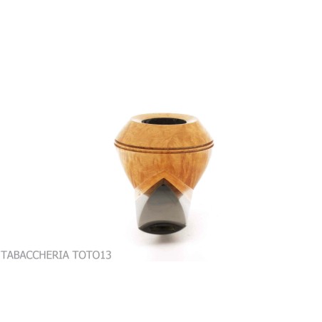 Pipe F. Ganci forme Bulldog court - Pipe Pour le Tabac - Racine naturelle