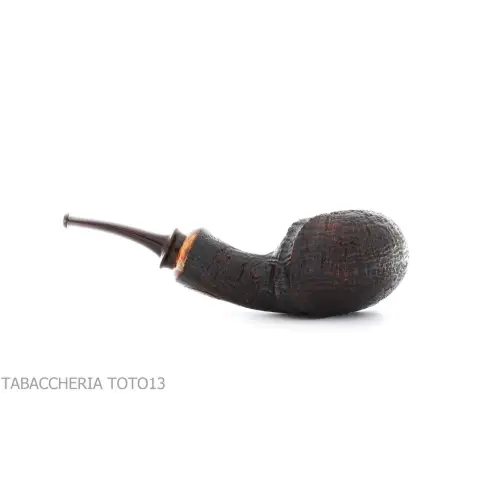 Pipe en forme de pêche Tabatière, Gabriele Pipemaker en bruyère sablée, ligne Tartaruga - Pipe Pour le Tabac - Racine naturel