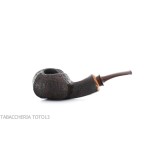 Gabriele Pipemaker, peach-shaped snuffbox in sandblasted briar, Tartaruga line - Tobacco Pipes - Natural root