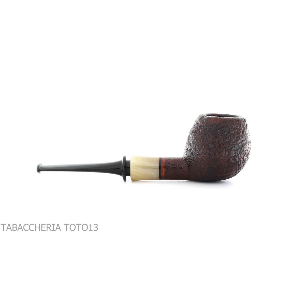 Gabriele Pipemaker pipe shape Small Apple sandblasted briar Turtle line - Tobacco Pipes - Natural root