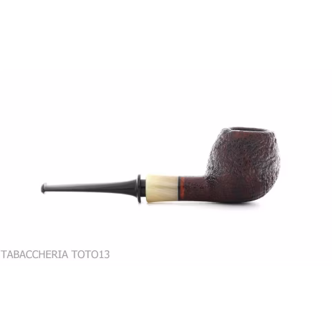Gabriele Pipemaker pipe shape Small Apple sandblasted briar Turtle line - Tobacco Pipes - Natural root