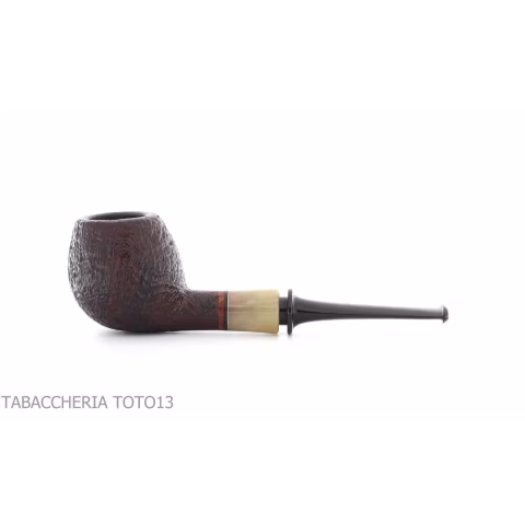 Gabriele Pipemaker pipe shape Small Apple sandblasted briar Turtle line - Tobacco Pipes - Natural root