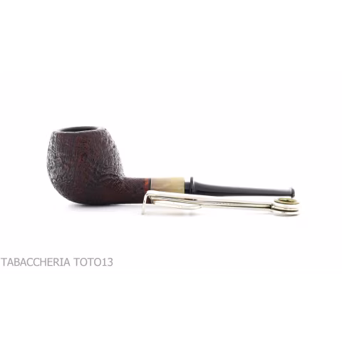 Gabriele Pipemaker pipe shape Small Apple sandblasted briar Turtle line - Tobacco Pipes - Natural root