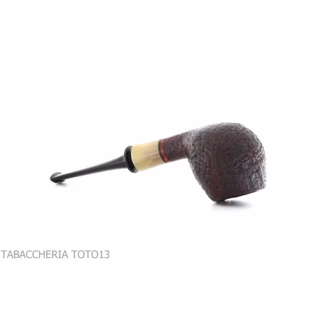 Gabriele Pipemaker pipe shape Small Apple sandblasted briar Turtle line - Tobacco Pipes - Natural root