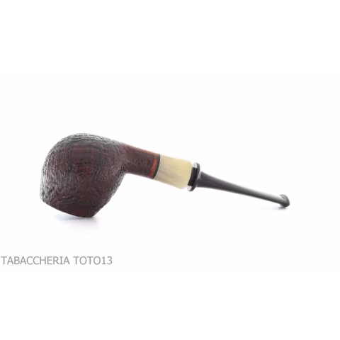 Gabriele Pipemaker pipe shape Small Apple sandblasted briar Turtle line - Tobacco Pipes - Natural root