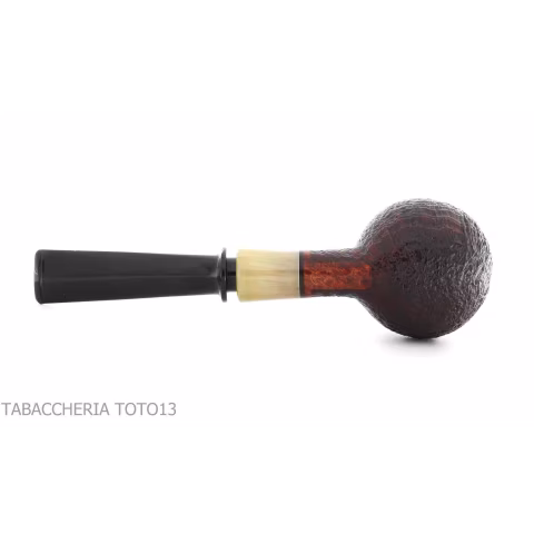 Gabriele Pipemaker pipe shape Small Apple sandblasted briar Turtle line - Tobacco Pipes - Natural root