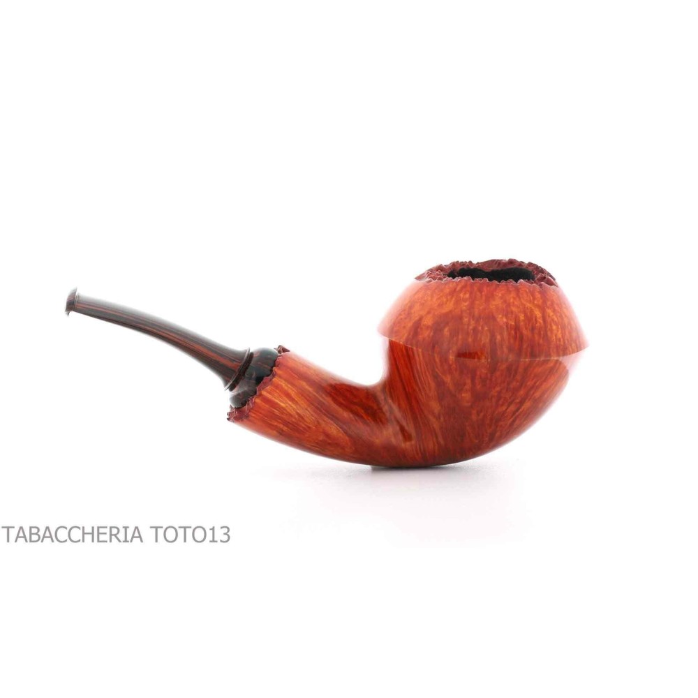 Gabriele Pipemaker pipe Rhodesian shape curved nautilus line - Tobacco Pipes - Natural root