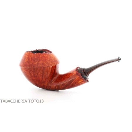 Gabriele Pipemaker pipe Rhodesian shape curved nautilus line - Tobacco Pipes - Natural root