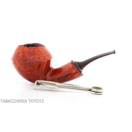Gabriele Pipemaker pipe Rhodesian shape curved nautilus line - Tobacco Pipes - Natural root