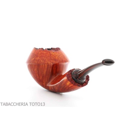 Gabriele Pipemaker pipe Rhodesian shape curved nautilus line - Tobacco Pipes - Natural root