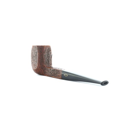 Brebbia Liberty pipe billiard panel shape sandblasted - Tobacco Pipes - Natural root