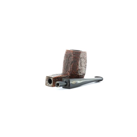 Brebbia Liberty pipe billiard panel shape sandblasted - Tobacco Pipes - Natural root