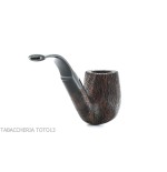 Brebbia Tundra pipe courbé forme de billard bruyère peignée - Pipe Pour le Tabac - Racine naturelle