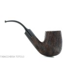 Brebbia Tundra pipe courbé forme de billard bruyère peignée - Pipe Pour le Tabac - Racine naturelle