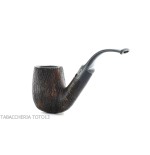 Brebbia Tundra pipe courbé forme de billard bruyère peignée - Pipe Pour le Tabac - Racine naturelle