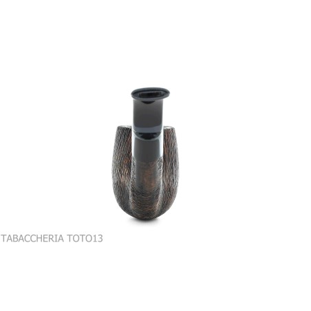 Brebbia Tundra pipe courbé forme de billard bruyère peignée - Pipe Pour le Tabac - Racine naturelle