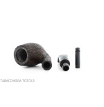 Brebbia Tundra pipe courbé forme de billard bruyère peignée - Pipe Pour le Tabac - Racine naturelle