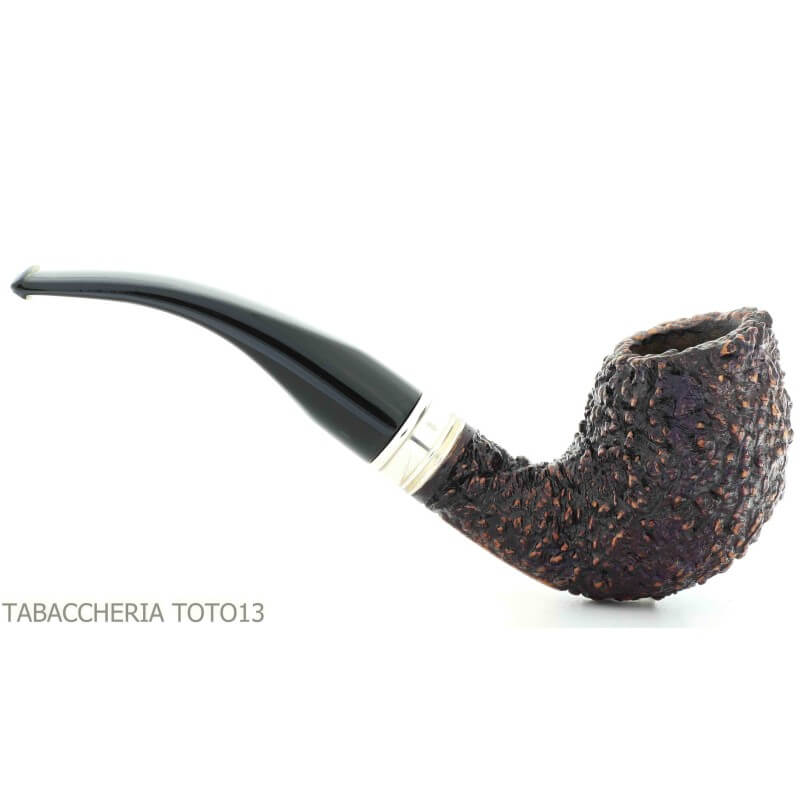 Pipe design Brebbia Tsuge courbe en forme d'oeuf finition rock Brebbia Pipe Brebbia