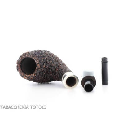 Pipe design Brebbia Tsuge courbe en forme d'oeuf finition rock Brebbia Pipe Brebbia