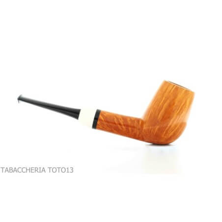 Gheppo pipe billiard cutty shape with glossy natural briar finish - Gheppo Italian Pipes