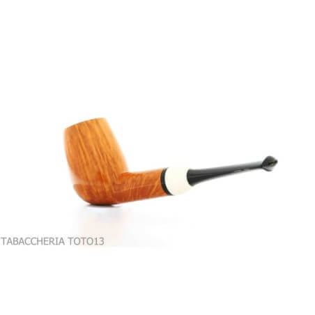 Gheppo pipe billiard cutty shape with glossy natural briar finish - Gheppo Italian Pipes