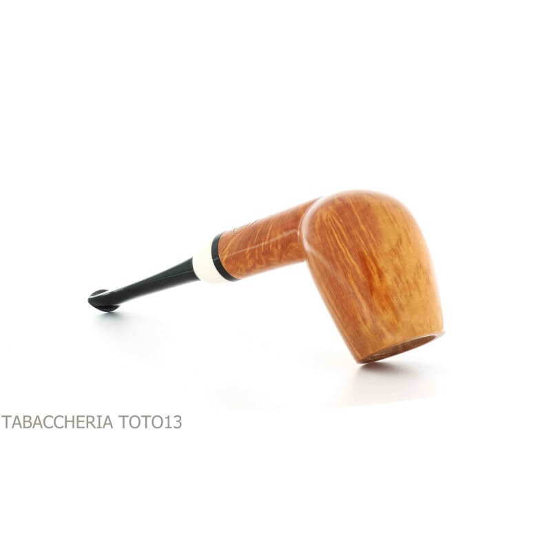 Gheppo pipe billiard cutty shape with glossy natural briar finish - Gheppo Italian Pipes