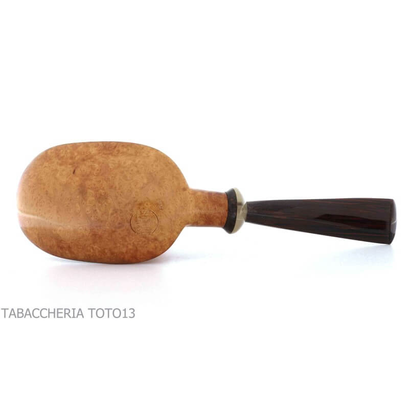 Pipa de Gheppo en forma de volcán con acabado de brezo natural brillante - Gheppo Italian Pipes
