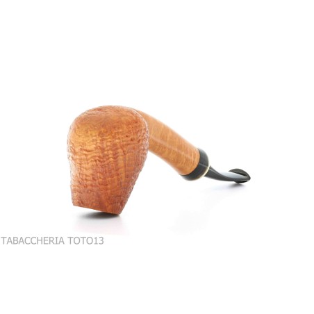 Gheppo halbgebogene Brandypfeife mit sandgestrahltem Bruyère-Finish-Gheppo Italian Pipes